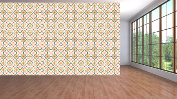 BDWALLDECOR 96 cm x 16 cm Waterproof Floral & Botanical Vinyl Wallpaper