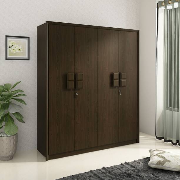 SPACEWOOD Engineered Wood 4 Door Wardrobe