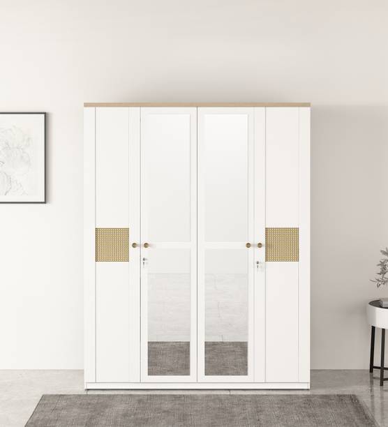 SPACEWOOD LILLY Engineered Wood 4 Door Wardrobe