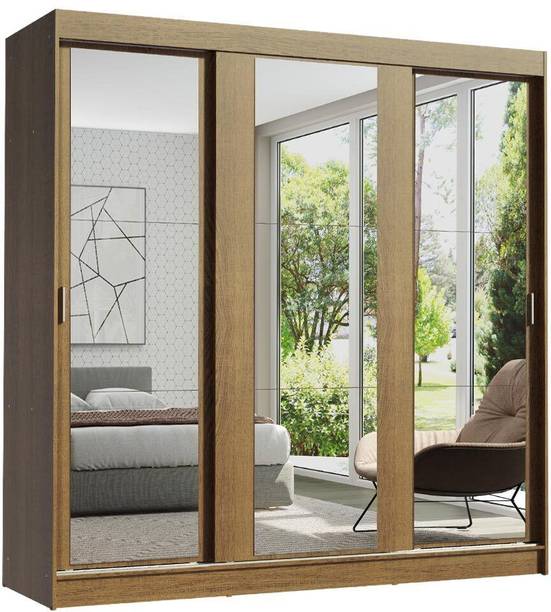 Madesa Reno Couple Wardrobe Engineered Wood 3 Door Wardrobe