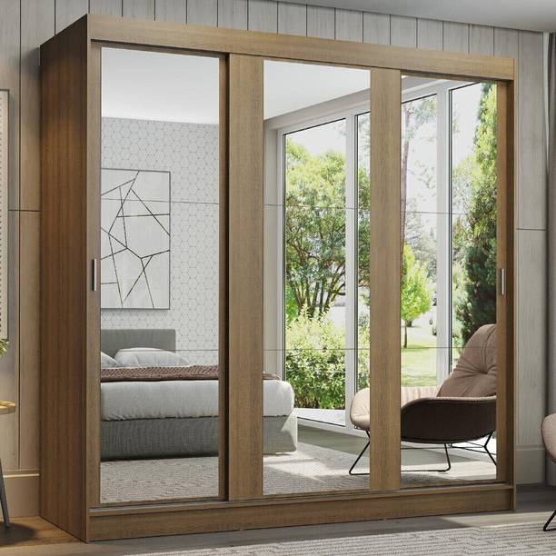 Madesa Reno Couple Wardrobe Engineered Wood 3 Door Wardrobe