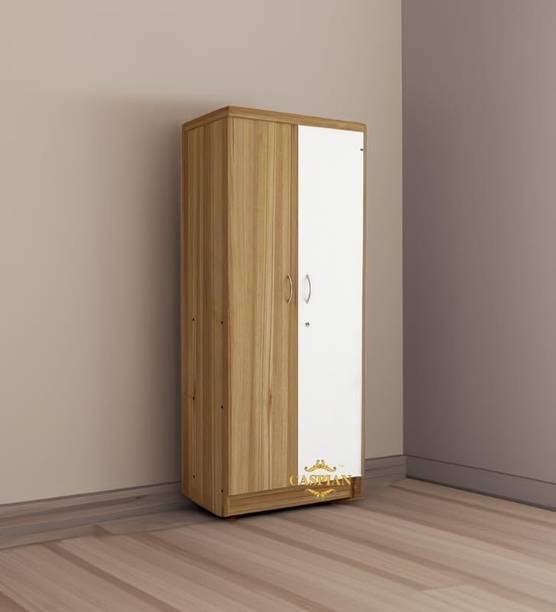 CASPIAN Wooden Almirah for Clothes and Stacking space -Home Furniture Storage Engineered Wood 2 Door Wardrobe