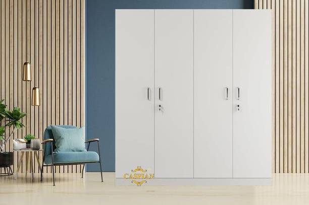 CASPIAN Wooden Almirah for Clothes and Stacking space -Home Furniture Storage Engineered Wood 4 Door Wardrobe