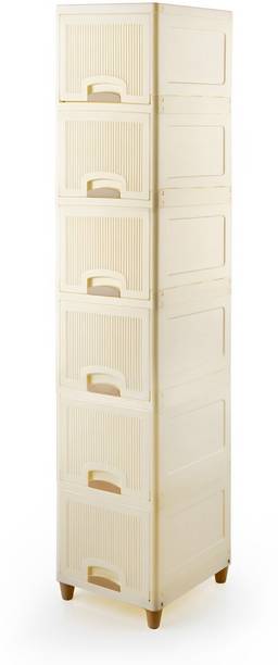 KWINTAS Set of 6 foldable closet NEW Plastic 6 Door Wardrobe
