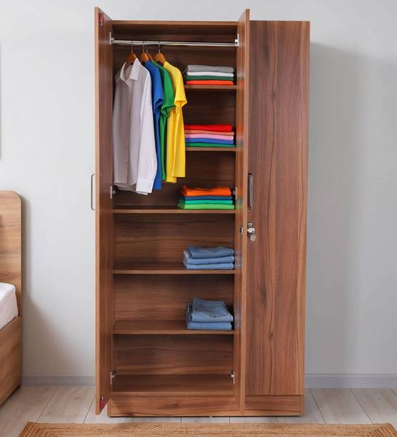 Mintwud Multipurpose Wooden 3 Door Almirah/Closet With Adjustable Shelf For Bedroom Engineered Wood 3 Door Wardrobe