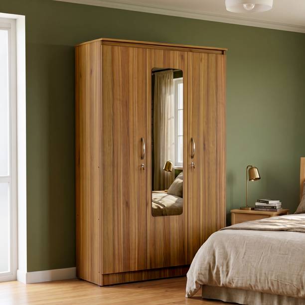 NEUDOT PICO Engineered Wood 3 Door Wardrobe