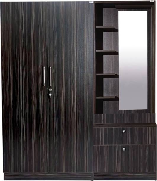 IdentityRetail Wardrobe with Dressing Table | Engineered Wood Cupboard with Storage & Shelves Engineered Wood 2 Door Wardrobe