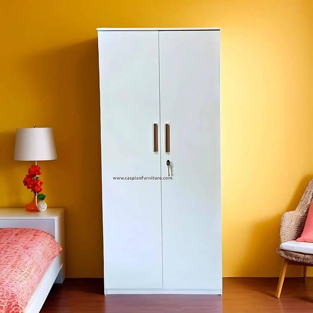 CASPIAN Wooden Almirah for Clothes and Stacking space -Home Furniture Storage Engineered Wood 2 Door Wardrobe