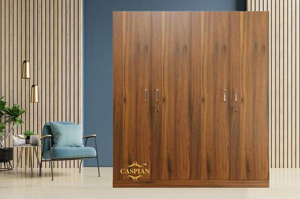CASPIAN Wooden Almirah for Clothes and Stacking space -Home Furniture Storage Engineered Wood 4 Door Wardrobe