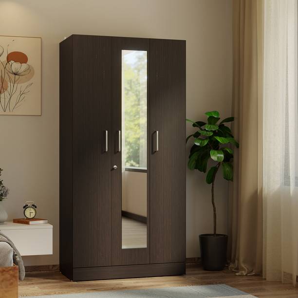Wakefit Twill Engineered Wood 3 Door Wardrobe