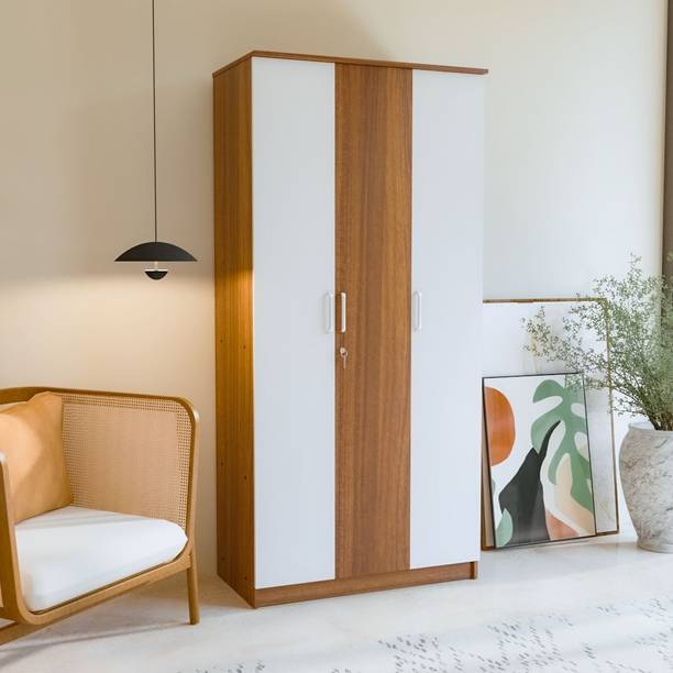 neuspace Trio Engineered Wood 3 Door Wardrobe