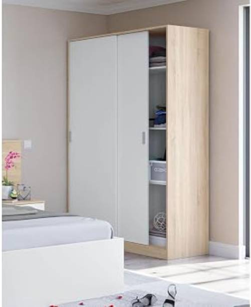 Grand Furnish Engineered Wood Door Sliding Wardrobe Engineered Wood 2 Door Wardrobe