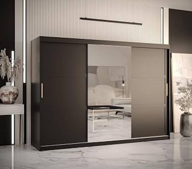 Grand Furnish Engenering Wood Sliding Wardrobe Engineered Wood 3 Door Wardrobe