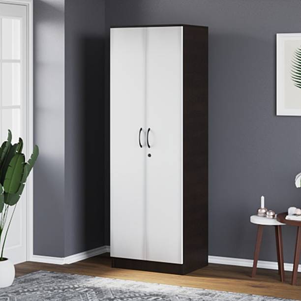 Home Full Namo 2Door Wardrobe Wenge with white Engineered Wood 2 Door Wardrobe