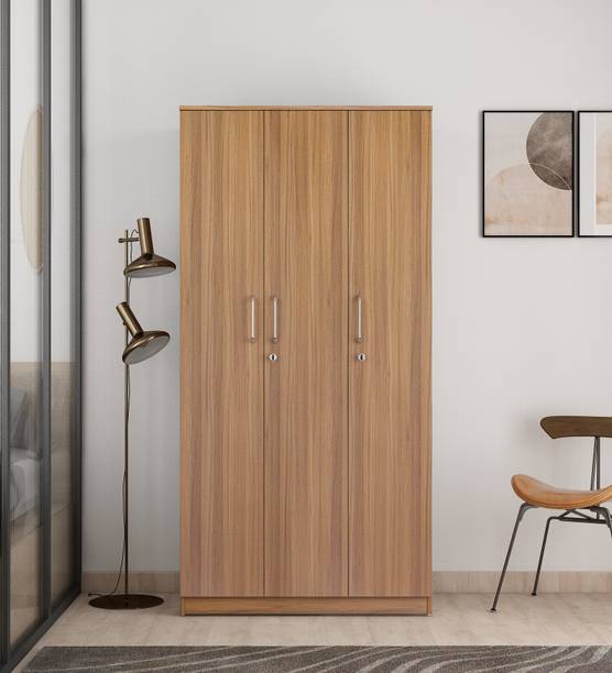 A GLOBIA CREATIONS Nova Engineered Wood 3 Door Wardrobe