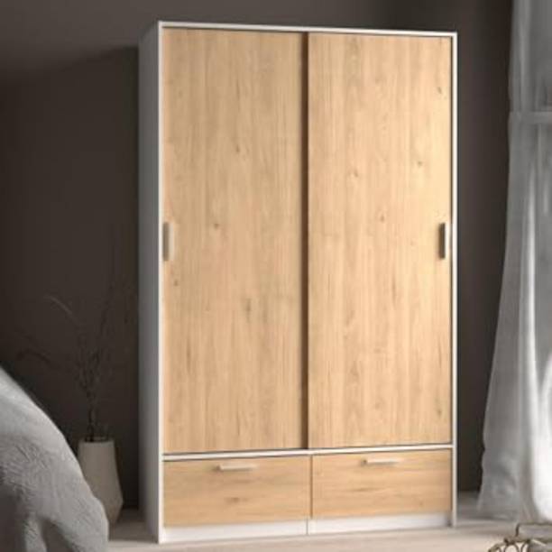Grand Furnish Engineered Wood Sliding Wardrobe Engineered Wood 2 Door Wardrobe