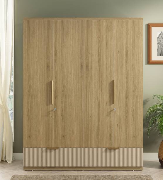SPACEWOOD VERTA Engineered Wood 4 Door Wardrobe