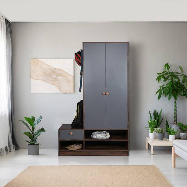 GUDSMITH Engineered Wood 2 Door Wardrobe