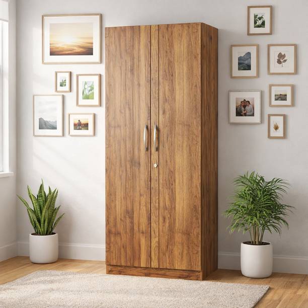 NITYAM Premium Quality Wooden Wardrobe With 2Door Engineered Wood 2 Door Wardrobe