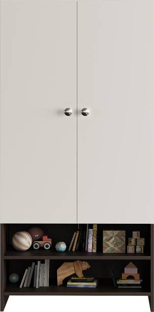 WOODWIDER Yosha Storage Cabinet Closet Almirah for Kids Study, Engineered Wood 2 Door Wardrobe