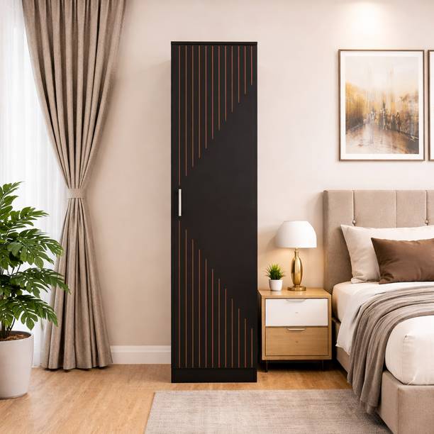 Flipkart Perfect Homes Multipurpose Space Saving Wooden Wardrobe | Stylish White Door Storage Unit Engineered Wood 1 Door Wardrobe