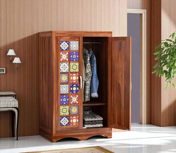 THE HOME HEAVEN INTERIOR Solid Wood 2 Door Wardrobe