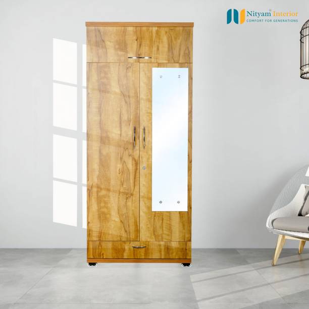 NITYAM Engineered Wood 2 Door Wardrobe