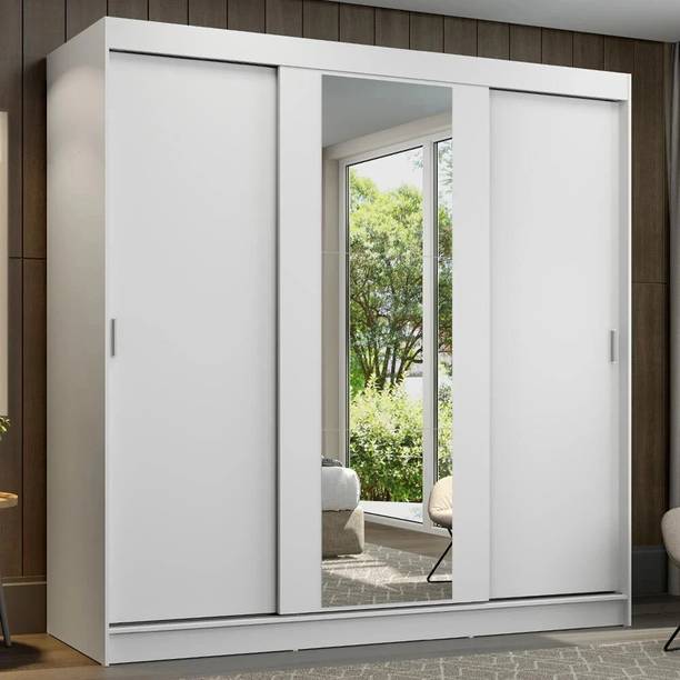 Madesa Reno Couple Wardrobe Engineered Wood 3 Door Wardrobe