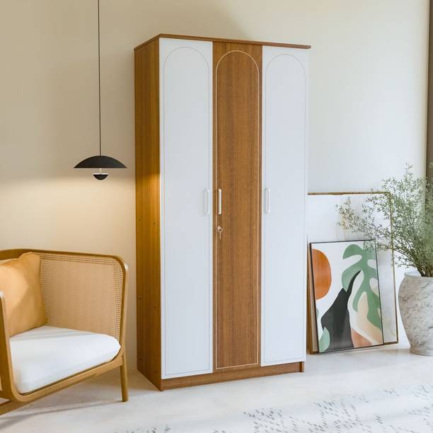 neuspace Trio Engineered Wood 3 Door Wardrobe