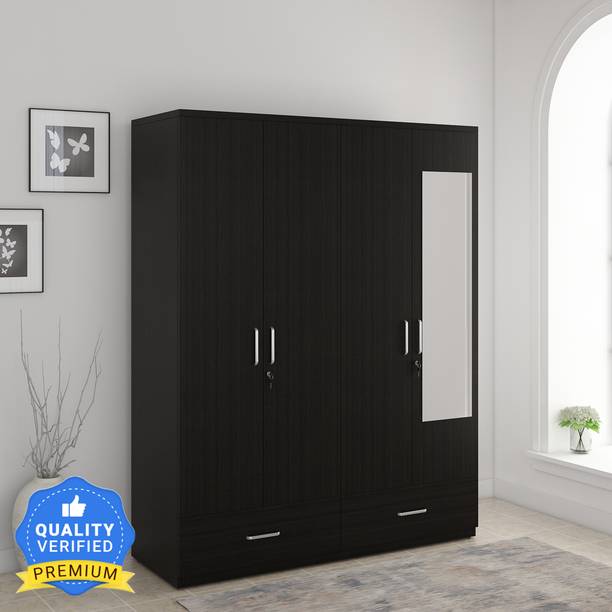 SPACEWOOD Linden Engineered Wood 4 Door Wardrobe