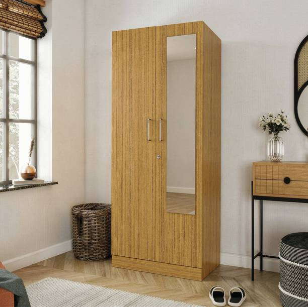 Wakefit Gingham Engineered Wood 2 Door Wardrobe