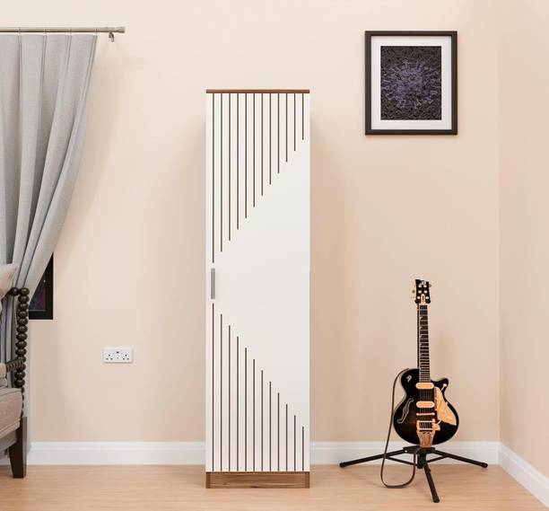 Flipkart Perfect Homes Multipurpose Space Saving Wooden Wardrobe | Stylish White Door Storage Unit Engineered Wood 1 Door Wardrobe