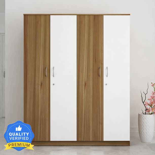 SIVOM Mezza Multipurpose 4 Door Closet Engineered Wood 4 Door Wardrobe