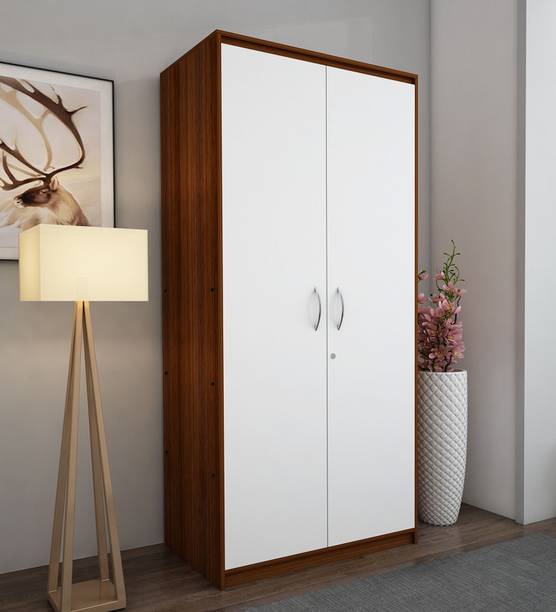 Woodbuzz Cherry Engineered Wood 2 Door Wardrobe