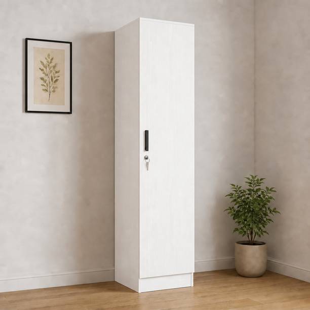 Flipkart Perfect Homes Lune cabinet cupboard almirah 4 Shelf Drawer 17mm Thick Engineered Wood 1 Door Wardrobe