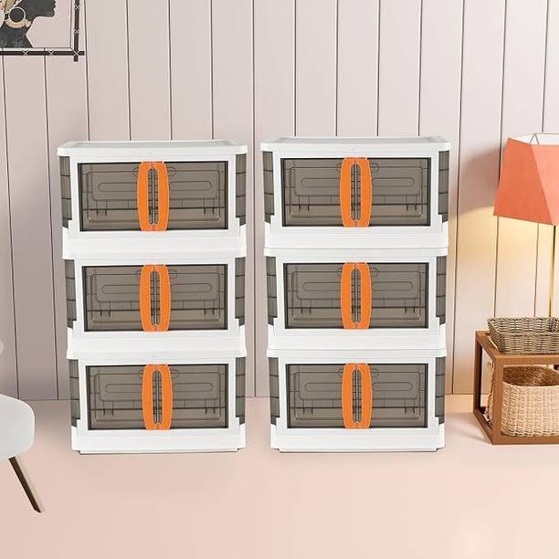 TEX-RO Wardrobe Plastic 6 Door Wardrobe