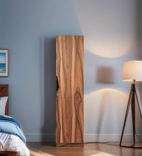 Mintwud from Pepperfry Maya 1 Door Wardrobe In Vintage Sheesham Finish Engineered Wood 1 Door Wardrobe