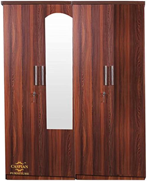 CASPIAN Wooden Almirah for Clothes and Stacking space -Home Furniture Storage Engineered Wood 4 Door Wardrobe
