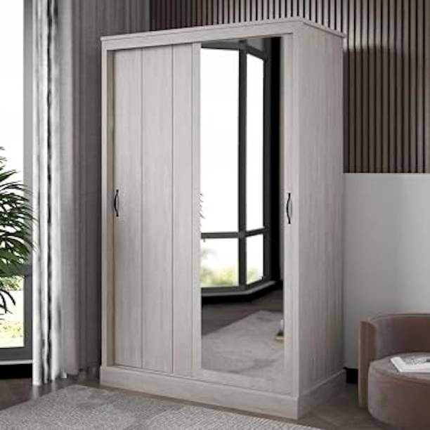 Grand Furnish Engineered Wood Sliding Wardrobe Engineered Wood 2 Door Wardrobe