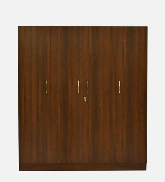 Outkraft MANHATTAN 4 Door Wardrobe IN Dark Rolex FINISH Engineered Wood 4 Door Wardrobe