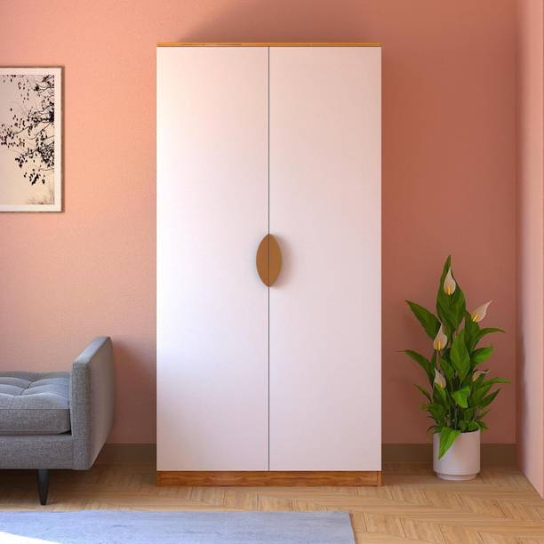 Callas | Modern Bedroom Storage Cabinet with Lock & Shelves | Engineered Wood 2 Door Wardrobe