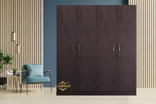 CASPIAN Wooden Almirah for Clothes and Stacking space -Home Furniture Storage Engineered Wood 4 Door Wardrobe