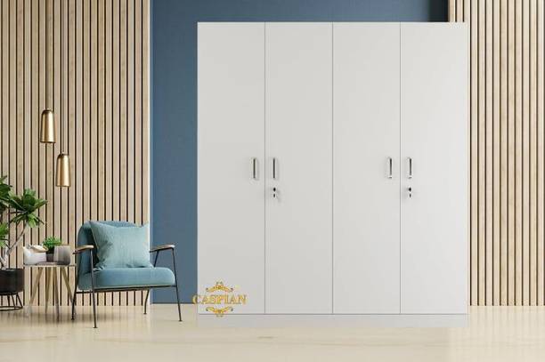 CASPIAN Wooden Almirah for Clothes and Stacking space -Home Furniture Storage Engineered Wood 4 Door Wardrobe