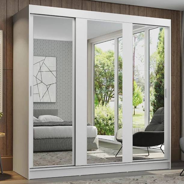 Madesa Reno Couple Wardrobe Engineered Wood 3 Door Wardrobe