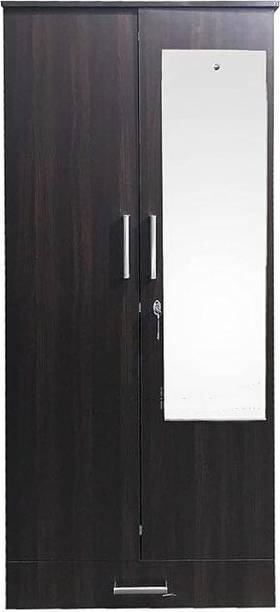 CASPIAN Wooden Almirah for Clothes and Stacking space -Home Furniture Storage Engineered Wood 2 Door Wardrobe