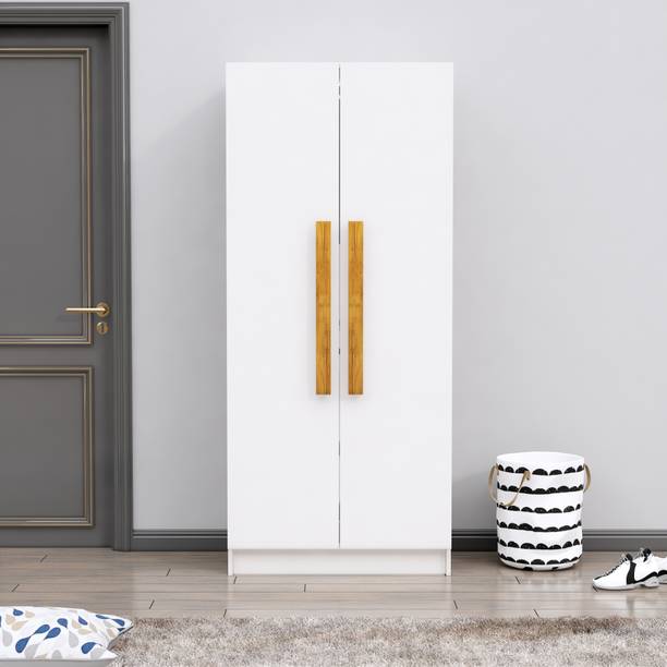 Hexa Red Wooden Wardrobe with 1 Drawer & Huge Space 3 Year Warranty Engineered Wood 2 Door Wardrobe