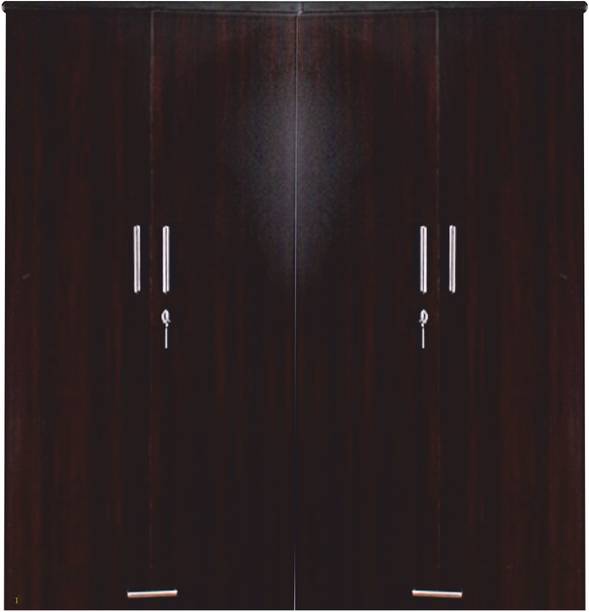 CASPIAN Wooden Almirah for Clothes and Stacking space -Home Furniture Storage Engineered Wood 4 Door Wardrobe