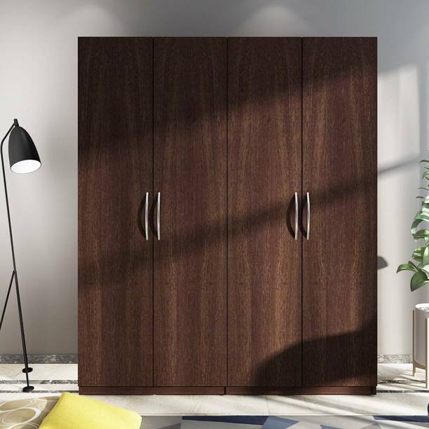Floresta Wud Engineered Wood Studio LILLIAN 4 DOOR Wardrobe Best Wardrobe For Bed Room Engineered Wood 4 Door Wardrobe