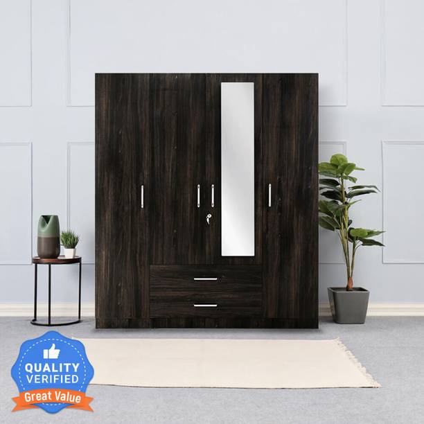 Wakefit Organza Plus Engineered Wood 4 Door Wardrobe
