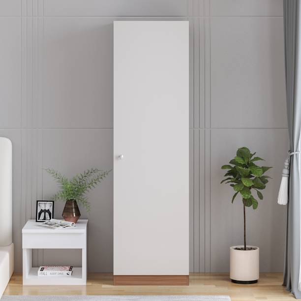FURNEASER Fanciable Wardrobe Closet Almira Single Door, Engineered Wood 1 Door Wardrobe